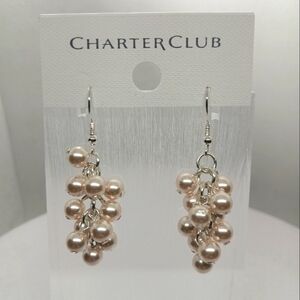 Charter Club Dusty Pink Beaded Earrings
